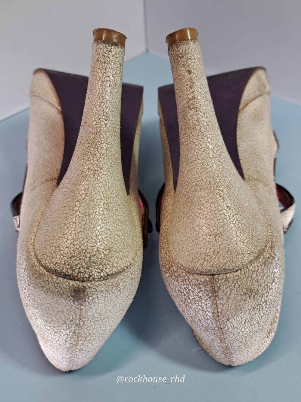Kenzie CrazyCat Pinup Heels in Bone 6.5 - Picture 9 of 16
